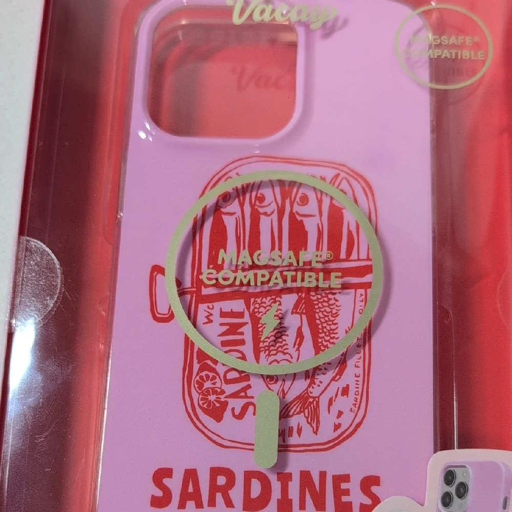 XO Poppy Vacay Pink Sardine Design iPhone 15 Pro Max Case #Lisbon